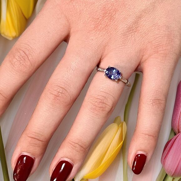 Natural Sapphire Diamond Ring 6.5 14k W Gold 2.36 TCW Certified $3,950 310592 - Picture 12 of 16